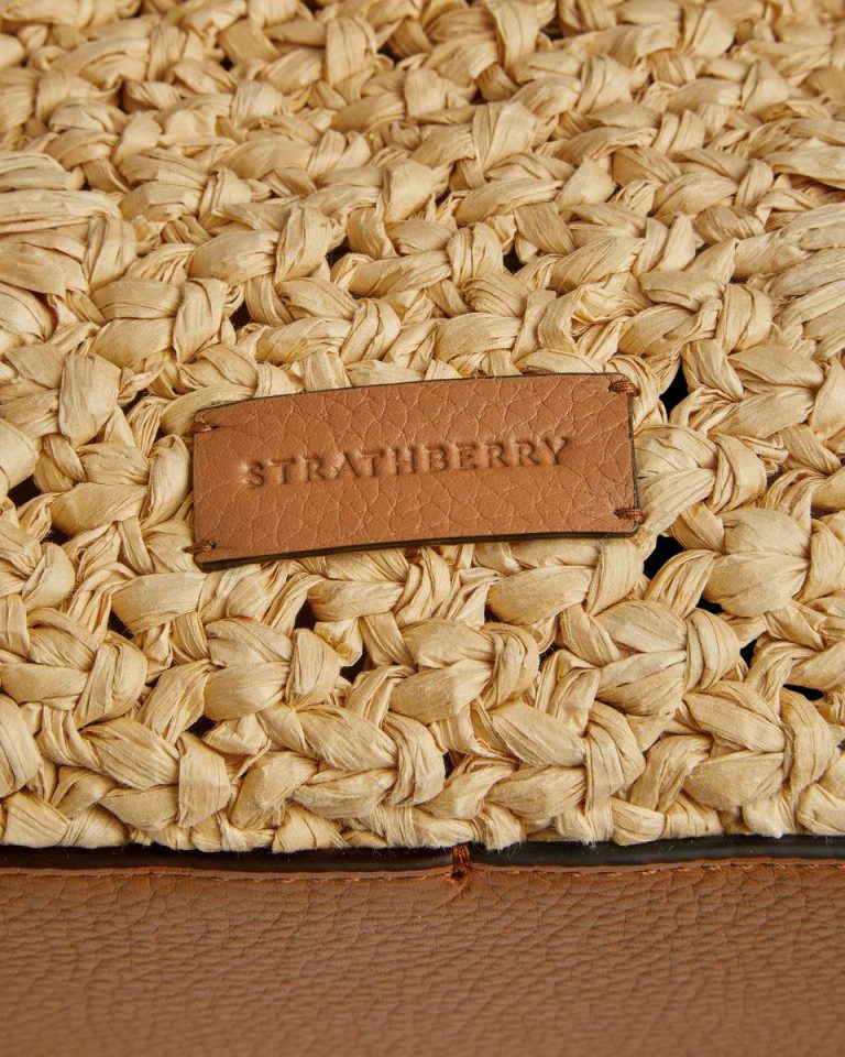 Floral Paper Raffia/Tan Small & Mini Bags Women The Strathberry Basket (Small) - Image 5