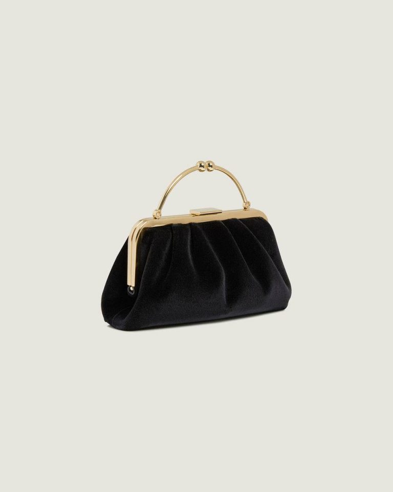 Frame Clutch Evening Bags Strathberry Women Black Velvet - Image 2
