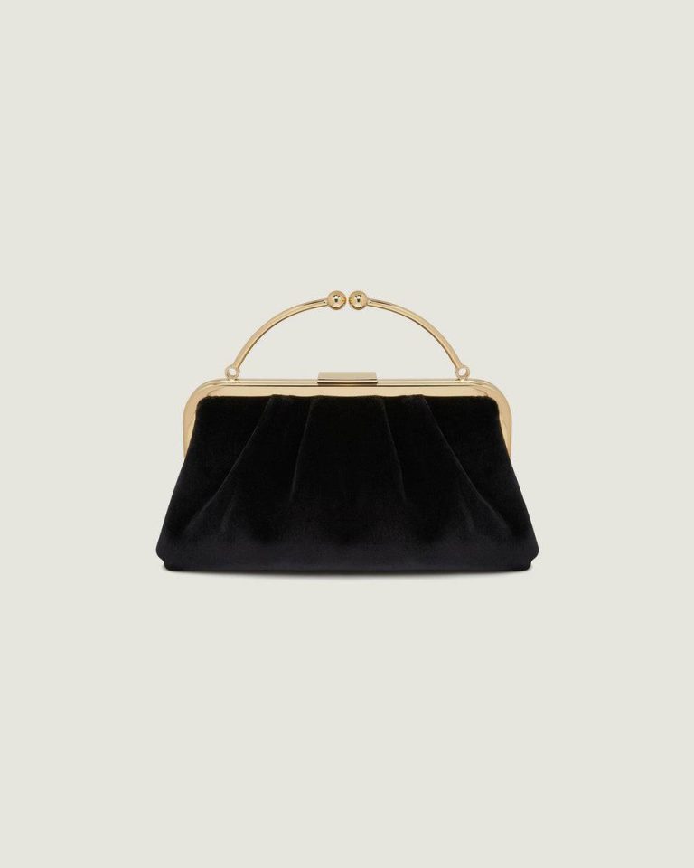 Frame Clutch Evening Bags Strathberry Women Black Velvet - Image 3