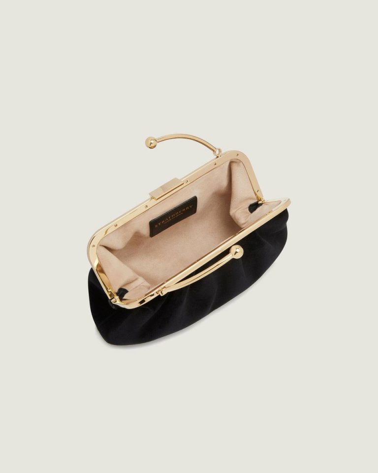 Frame Clutch Evening Bags Strathberry Women Black Velvet - Image 4