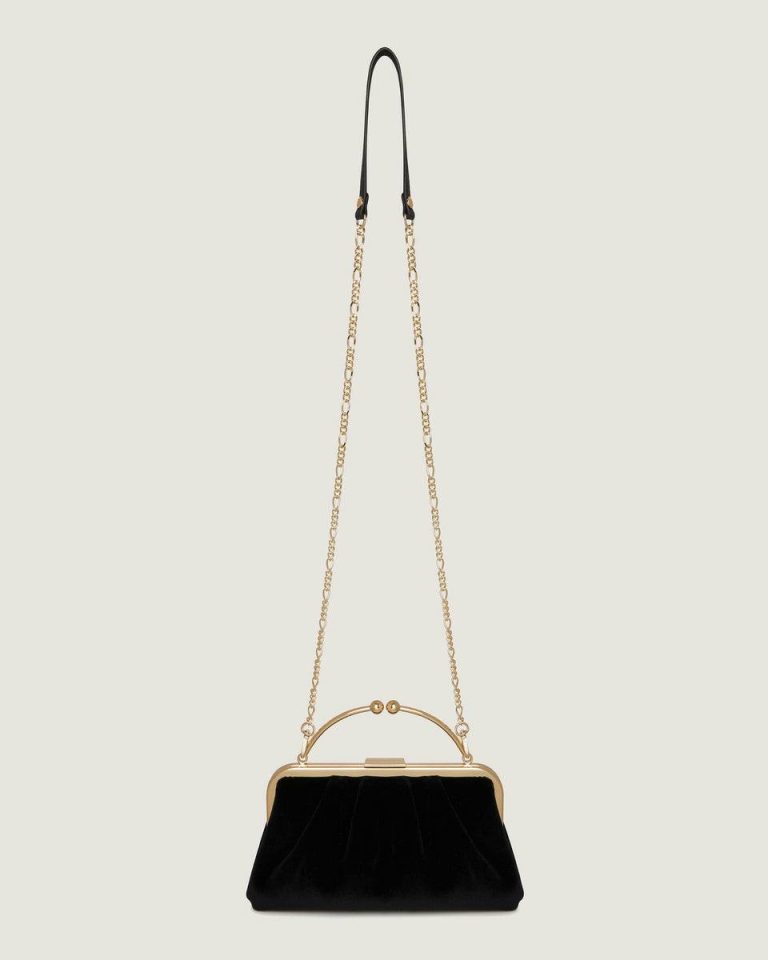 Frame Clutch Evening Bags Strathberry Women Black Velvet - Image 5