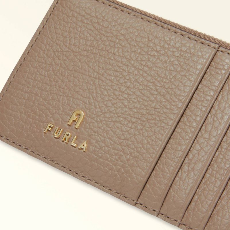 Furla Camelia Card Case M Women Stucco Gray Wallets - Image 3