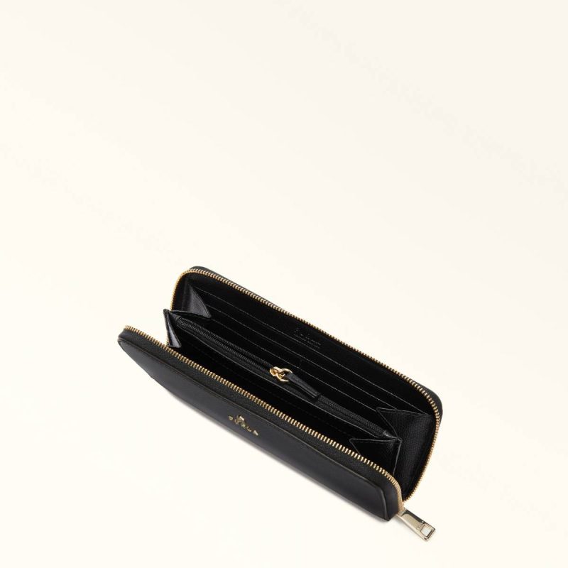Furla Camelia Zip Around L Women Nero Wallets - Image 4