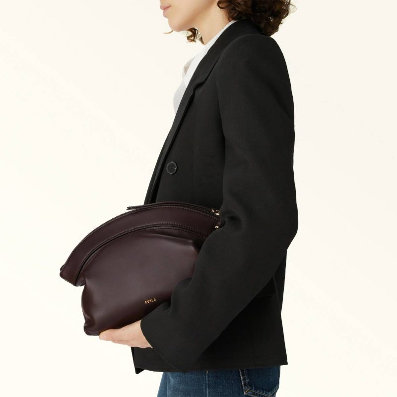 Furla Erica Pouch Women Mini Bags And Pouches Dark Coffee - Image 2