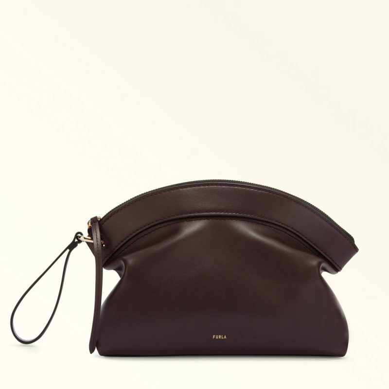 Furla Erica Pouch Women Mini Bags And Pouches Dark Coffee