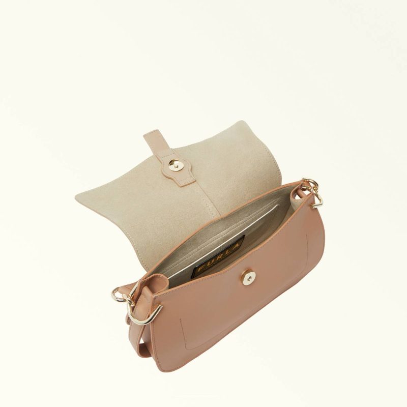 Furla Flow Top Handle M Crossbodies Greige Women - Image 4