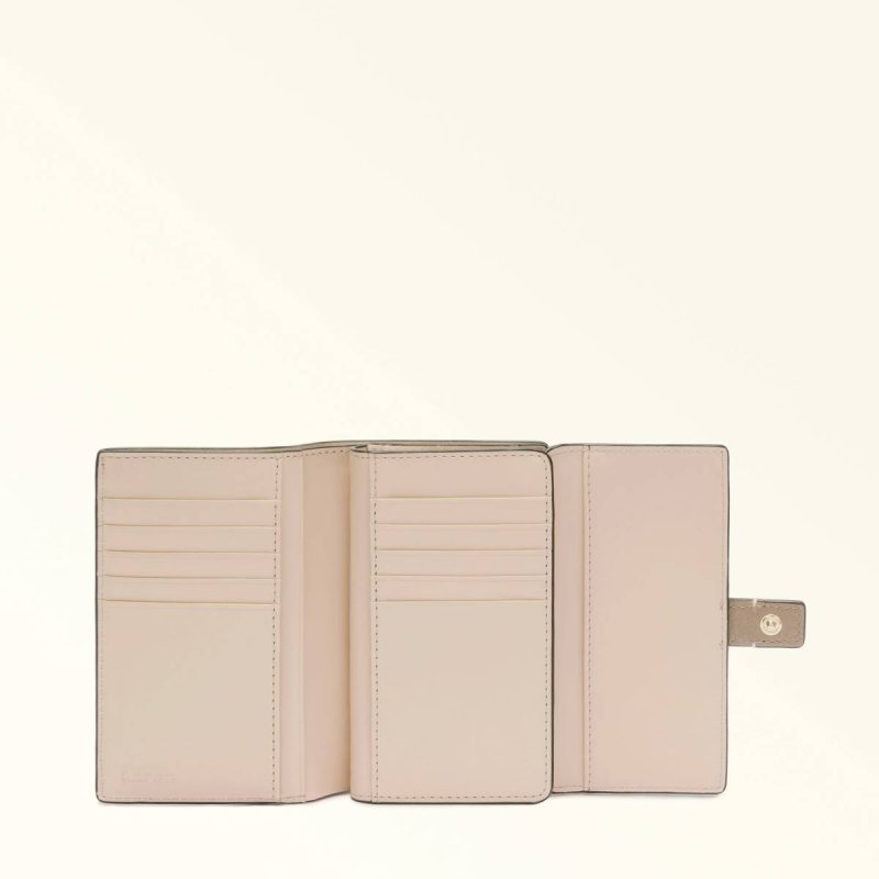 Furla Grazia Compact Wallet M Wallets Stucco Gray+Freesia+Azalea Women - Image 4