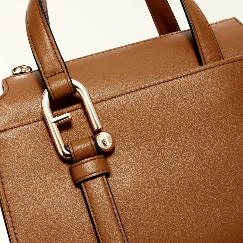 Furla Nuvola Boston Bag S Women Brandy Crossbodies - Image 5