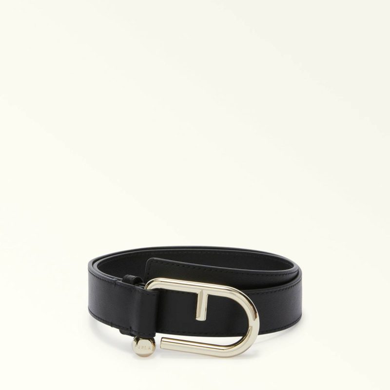 Furla Nuvola Fixed Belt Nero Belts Women