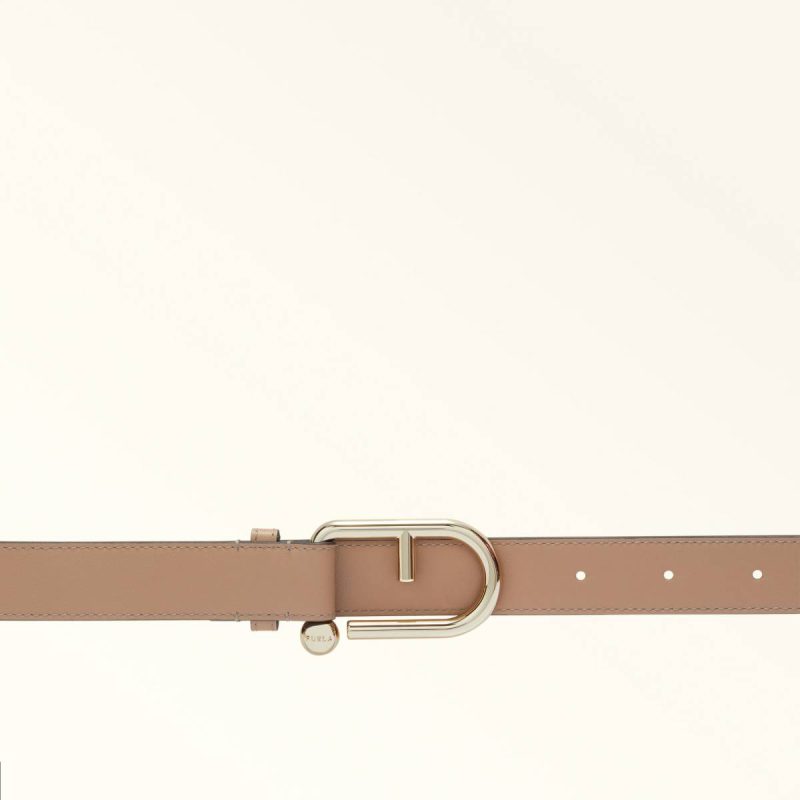 Furla Nuvola Fixed Belt Women Belts Greige - Image 2