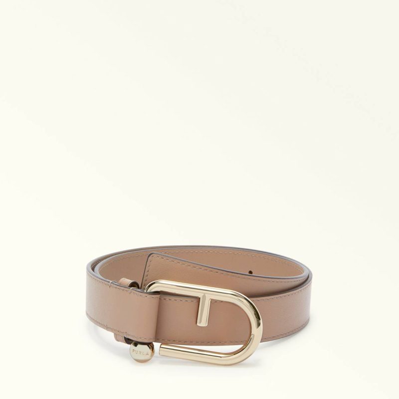 Furla Nuvola Fixed Belt Women Belts Greige
