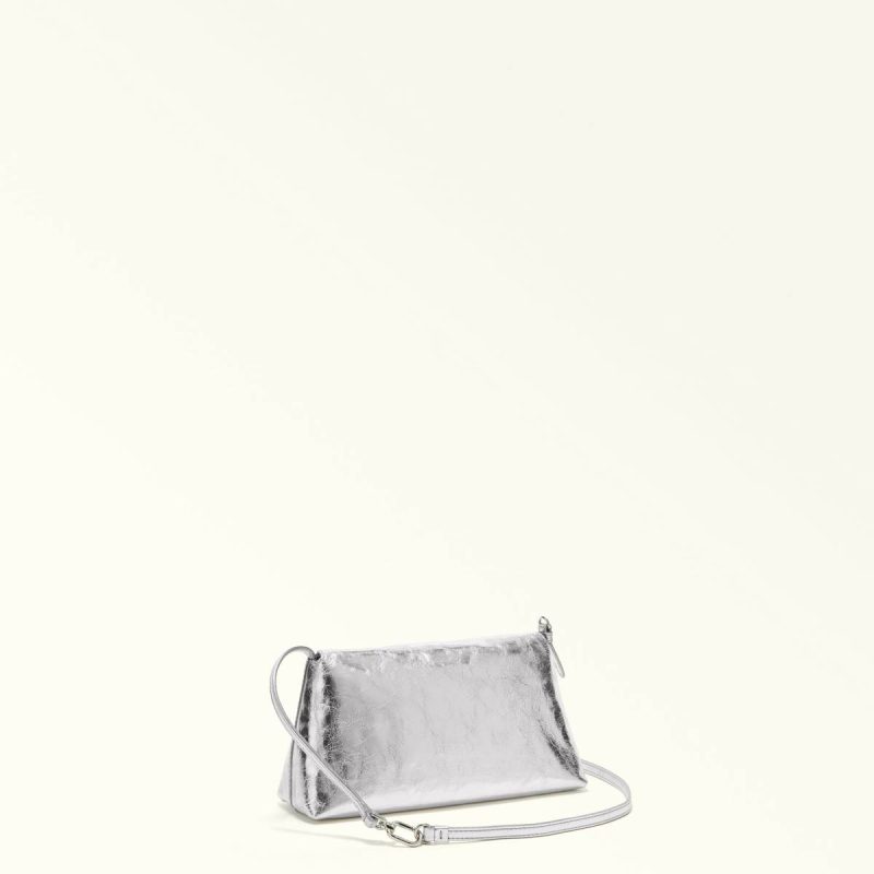 Furla Sfera Soft Mini Bag Women Crossbodies Color Silver - Image 3
