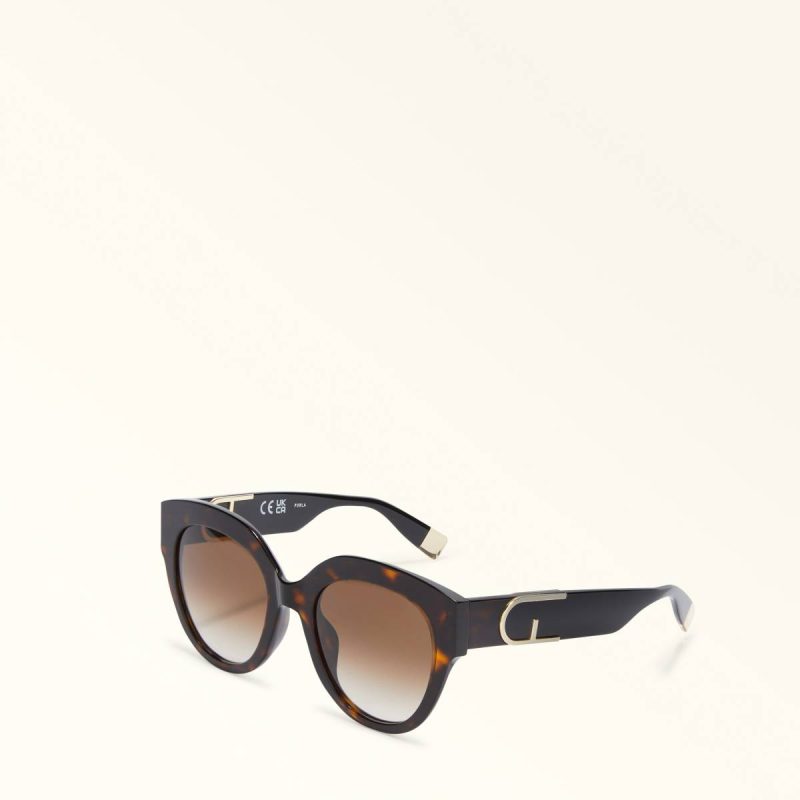 Furla Sunglasses Women Dark Havana+Nero Sunglasses - Image 2