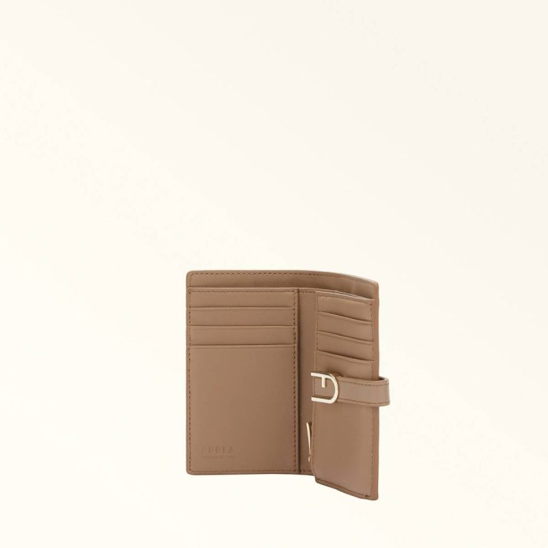 Greige Women Wallets Furla Flow Compact Wallet M - Image 4