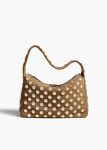 Khaite Elena Bag In Mud Suede With Studs Women Shoulder Bags Mud