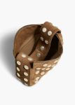Khaite Mud Top Handle Women Small Elena Bag In Mud Suede With Studs - Image 4