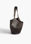 Khaite Totes Dark Brown Women Small Lotus Tote In Dark Brown Pebbled Leather - Image 2