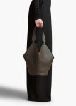 Khaite Totes Dark Brown Women Small Lotus Tote In Dark Brown Pebbled Leather - Image 5