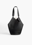 Khaite Totes Small Lotus Tote In Black Pebbled Leather Black Women