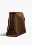 Lina Pochette In Chestnut Crackle Patent Leather Pouches Khaite Women Chestnut - Image 3