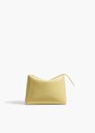 Lina Pochette In Pale Yellow Crackle Patent Leather Pale Yellow Khaite Pouches Women