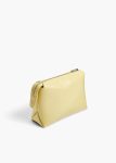 Lina Pochette In Pale Yellow Crackle Patent Leather Pale Yellow Khaite Pouches Women - Image 2