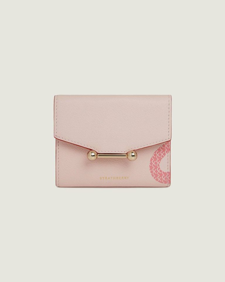 Lny Snake Caledonian Pink Women Strathberry Wallets Mosaic Trifold Wallet - Image 3
