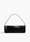 Lori Baguette Bag In Black Crackle Patent Leather Black Khaite Women Shoulder Bags
