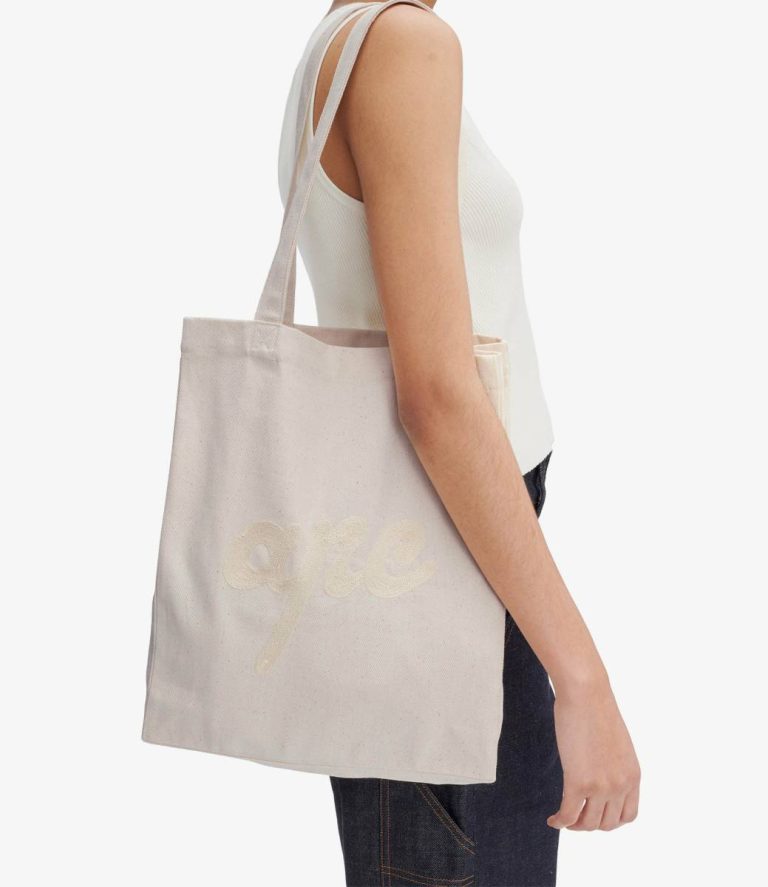Lou Chainette Tote Bag Men Tote Bags Ecru A.p.c. - Image 2