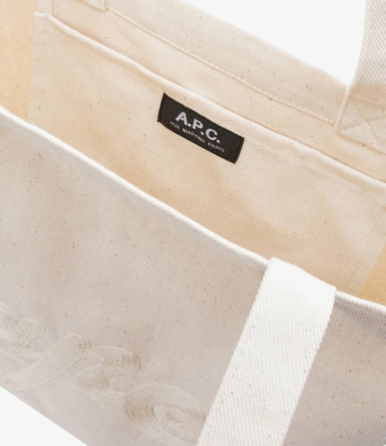 Lou Chainette Tote Bag Men Tote Bags Ecru A.p.c. - Image 5