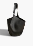 Medium Lotus Tote In Black Pebbled Leather Totes Khaite Black Women - Image 2