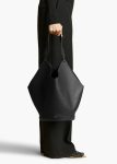Medium Lotus Tote In Black Pebbled Leather Totes Khaite Black Women - Image 5