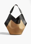 Medium Lotus Tote In Honey And Black Leather Khaite Women Black / Honey Totes
