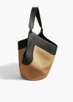 Medium Lotus Tote In Honey And Black Leather Khaite Women Black / Honey Totes - Image 2
