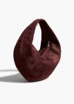 Medium Olivia Hobo In Rouge Noir Suede Rouge Noir Women Shoulder Bags Khaite - Image 2