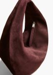 Medium Olivia Hobo In Rouge Noir Suede Rouge Noir Women Shoulder Bags Khaite - Image 3