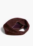 Medium Olivia Hobo In Rouge Noir Suede Rouge Noir Women Shoulder Bags Khaite - Image 4