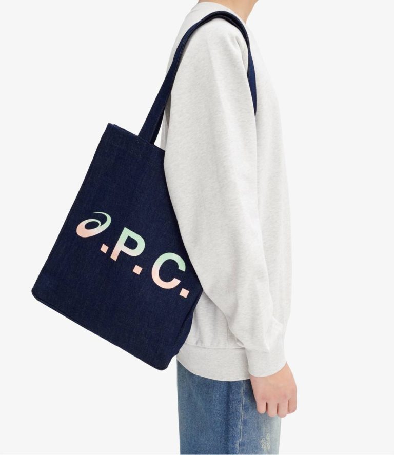 Men A.p.c. Indigo Tote Bags Lou Asics Tote Bag - Image 3