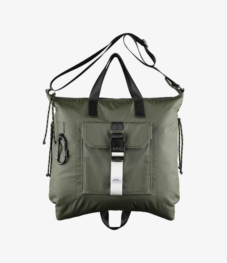 Men A.p.c. Treck Tote Bag Dark Khaki Tote Bags