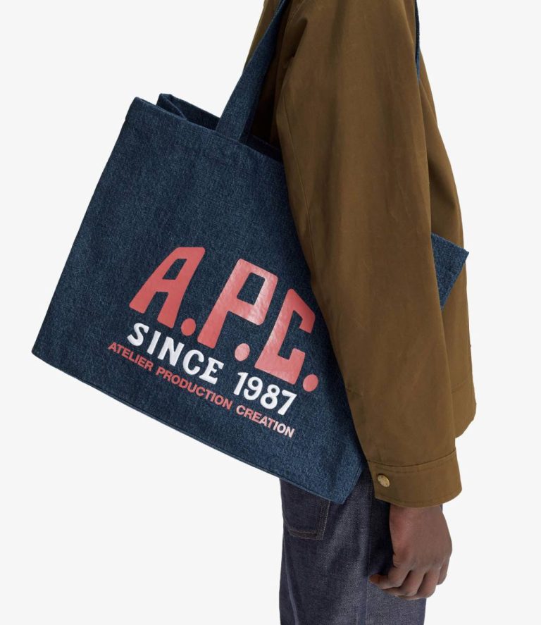 Men Diane Carpenter Shopping Bag Stonewashed Indigo Tote Bags A.p.c. - Image 2