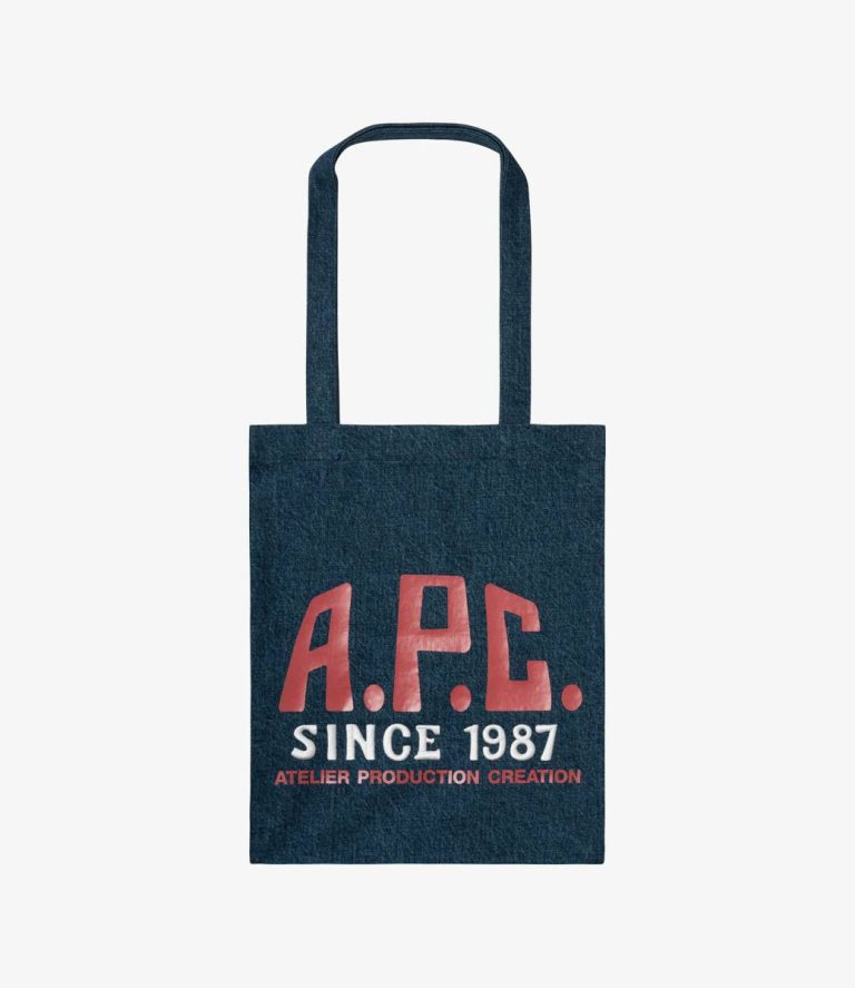 Men Lou Carpenter Tote Bag Stonewashed Indigo A.p.c. Tote Bags