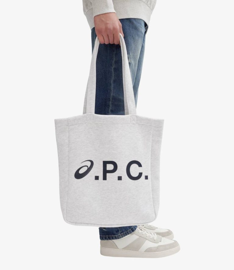 Men Pale Heather Gray Tote Bags Lou Asics Tote Bag A.p.c. - Image 2