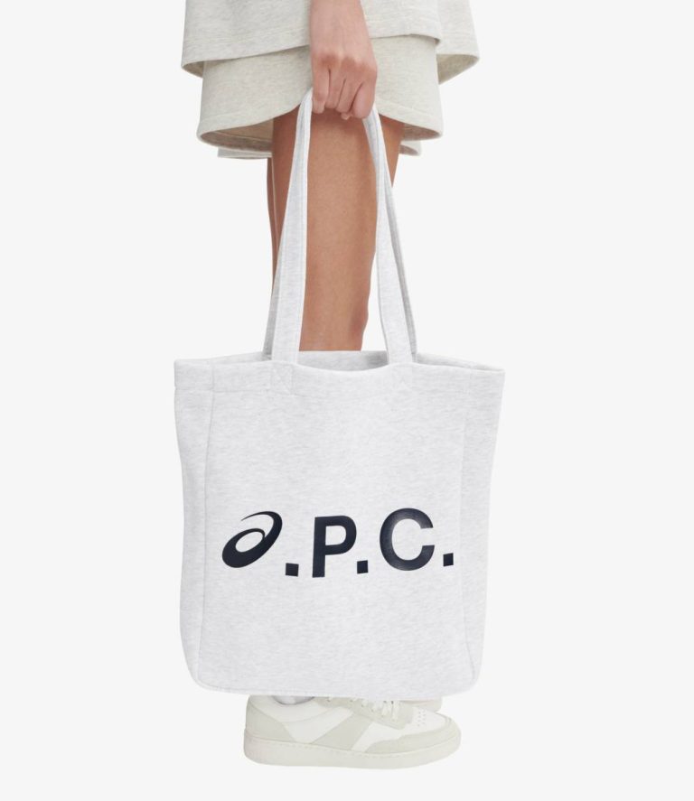 Men Pale Heather Gray Tote Bags Lou Asics Tote Bag A.p.c. - Image 4