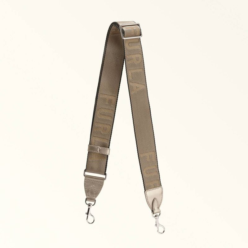 Metal Taupe Women Furla Fiona Shoulder Strap Straps