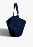 Midnight Navy Women Khaite Totes Medium Lotus Tote In Midnight Suede - Image 2