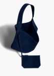 Midnight Navy Women Khaite Totes Medium Lotus Tote In Midnight Suede - Image 3