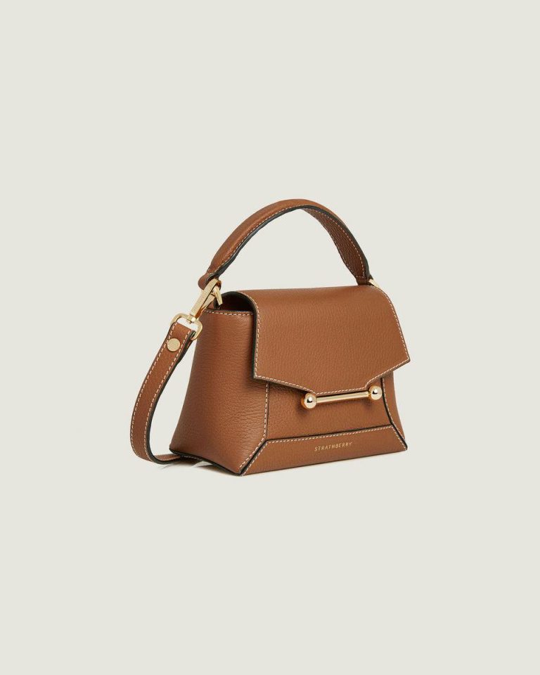 Mosaic Nano Women Strathberry Tan With Vanilla Stitch Crossbody Bags - Image 2