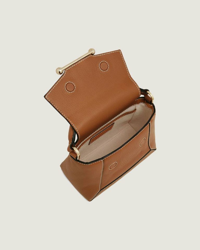 Mosaic Nano Women Strathberry Tan With Vanilla Stitch Crossbody Bags - Image 5