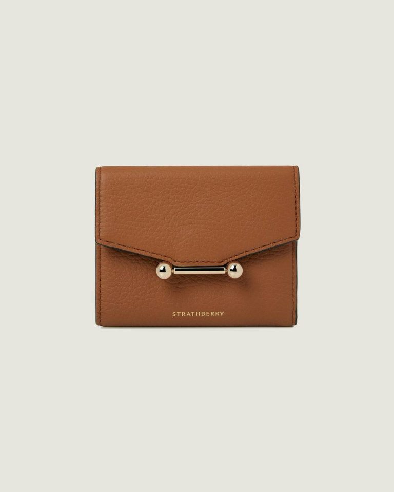 Mosaic Trifold Wallet Strathberry Wallets Women Tan - Image 3