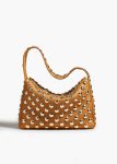 Nougat Shoulder Bags Khaite Elena Bag In Nougat Leather With Studs Women